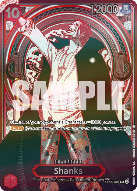 Shanks - OP09-004 (SP) (Silver) - Carrying On His Will One Piece trading card