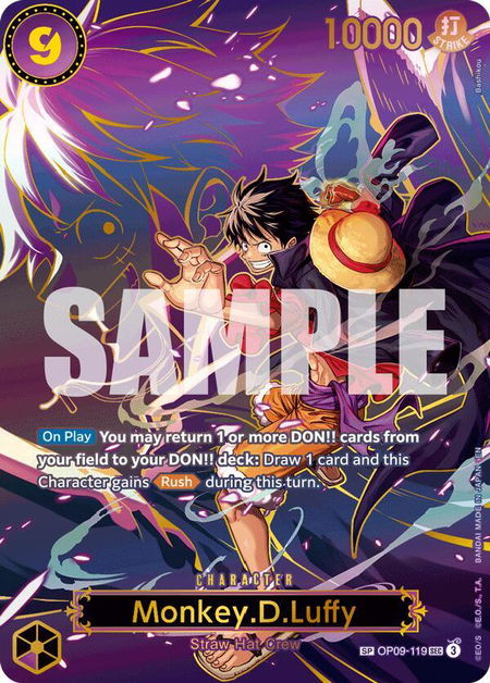 Monkey.D.Luffy - OP09-119 (SP) - Carrying On His Will One Piece trading card