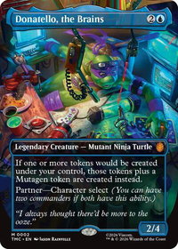 Donatello, the Brains (0002) (Borderless) - Commander: Teenage Mutant Ninja Turtles (TMC) #2 - Mythic Magic: The Gathering Trading Card