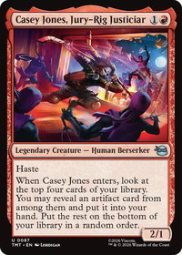 Casey Jones, Jury-Rig Justiciar - Teenage Mutant Ninja Turtles (TMT) #87 - Uncommon Magic: The Gathering Trading Card