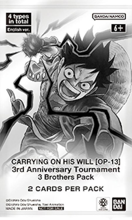 Carrying On His Will - 3rd Anniversary Tournament 3 Brothers Pack - Carrying On His Will: 3rd Anniversary Tournament Cards One Piece trading card