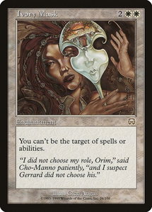 Ivory Mask - Mercadian Masques (MMQ) #24 - Rare Magic: The Gathering Trading Card