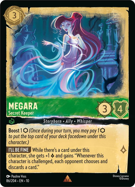 Megara - Secret Keeper trading card from Whispers in the Well Megara - Secret Keeper - Whispers in the Well Disney Lorcana trading card
