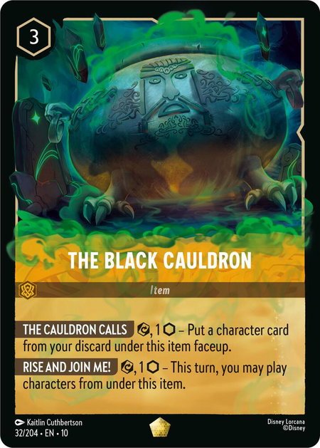 The Black Cauldron trading card from Whispers in the Well The Black Cauldron - Whispers in the Well Disney Lorcana trading card