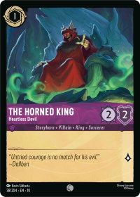 The Horned King - Heartless Devil - Whispers in the Well (10) #38/204 - Common Disney Lorcana Trading Card