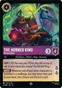 The Horned King - Wicked Ruler - Whispers in the Well (10) #36/204 - Super Rare Disney Lorcana Trading Card