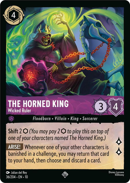 The Horned King - Wicked Ruler - Whispers in the Well Disney Lorcana trading card