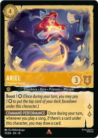 Ariel - Ethereal Voice - Whispers in the Well (10) #17/204 - Rare Disney Lorcana Trading Card