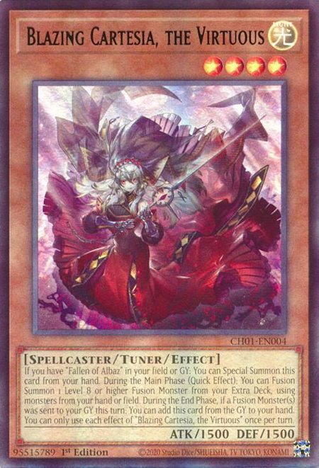 Blazing Cartesia, the Virtuous trading card from THE CHRONICLES DECK: The Fallen & The Virtuous (All-Foil Edition) Blazing Cartesia, the Virtuous - THE CHRONICLES DECK: The Fallen & The Virtuous (All-Foil Edition) YuGiOh trading card
