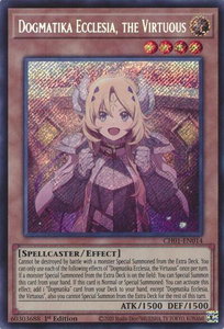 Dogmatika Ecclesia, the Virtuous (Secret Rare) - THE CHRONICLES DECK: The Fallen & The Virtuous (All-Foil Edition) (CH01) #CH01-EN014 - Secret Rare YuGiOh Trading Card
