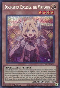 Dogmatika Ecclesia, the Virtuous (Secret Rare) - THE CHRONICLES DECK: The Fallen & The Virtuous (All-Foil Edition) (CH01) #CH01-EN014 - Secret Rare YuGiOh Trading Card