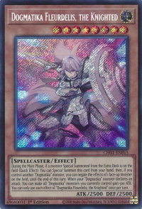 Dogmatika Fleurdelis, the Knighted (Secret Rare) - THE CHRONICLES DECK: The Fallen & The Virtuous (All-Foil Edition) (CH01) #CH01-EN015 - Secret Rare YuGiOh Trading Card