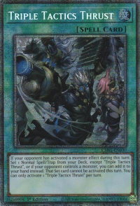Triple Tactics Thrust (Starlight Rare) - THE CHRONICLES DECK: The Fallen & The Virtuous (All-Foil Edition) (CH01) #CH01-EN030 - Starlight Rare YuGiOh Trading Card