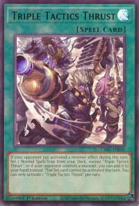 Triple Tactics Thrust - THE CHRONICLES DECK: The Fallen & The Virtuous (All-Foil Edition) (CH01) #CH01-EN030 - Ultra Rare YuGiOh Trading Card