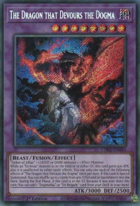 The Dragon that Devours the Dogma (Secret Rare) - THE CHRONICLES DECK: The Fallen & The Virtuous (All-Foil Edition) (CH01) #CH01-EN041 - Secret Rare YuGiOh Trading Card