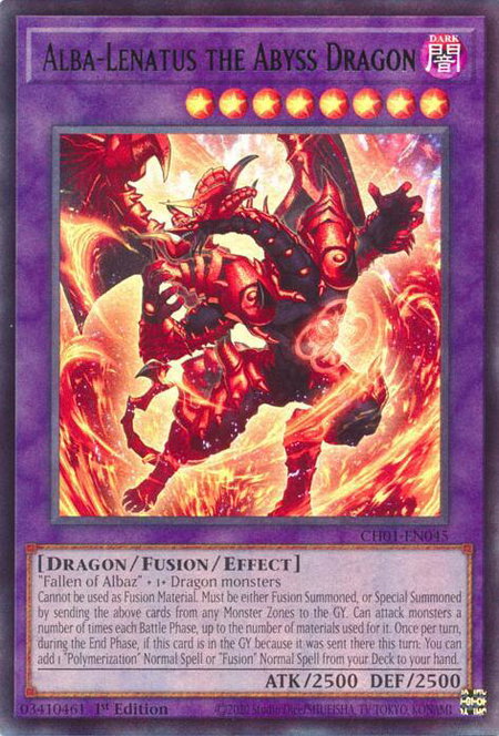 Alba-Lenatus the Abyss Dragon trading card from THE CHRONICLES DECK: The Fallen & The Virtuous (All-Foil Edition) Alba-Lenatus the Abyss Dragon - THE CHRONICLES DECK: The Fallen & The Virtuous (All-Foil Edition) YuGiOh trading card