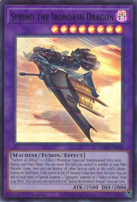 Sprind the Irondash Dragon - THE CHRONICLES DECK: The Fallen & The Virtuous (All-Foil Edition) (CH01) #CH01-EN048 - Ultra Rare YuGiOh Trading Card