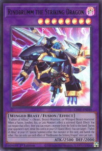 Rindbrumm the Striking Dragon - THE CHRONICLES DECK: The Fallen & The Virtuous (All-Foil Edition) (CH01) #CH01-EN049 - Ultra Rare YuGiOh Trading Card