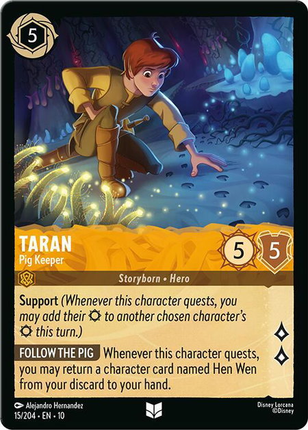 Taran - Pig Keeper - Whispers in the Well Disney Lorcana trading card