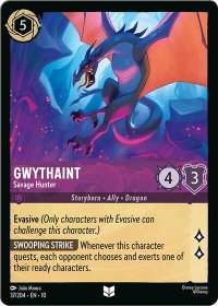 Gwythaint - Savage Hunter - Whispers in the Well (10) #37/204 - Uncommon Disney Lorcana Trading Card