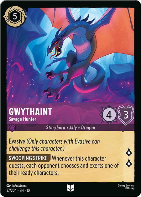 Gwythaint - Savage Hunter trading card from Whispers in the Well Gwythaint - Savage Hunter - Whispers in the Well Disney Lorcana trading card