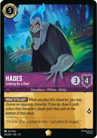 Hades - Looking for a Deal - Whispers in the Well (10) #56/204 - Legendary Disney Lorcana Trading Card