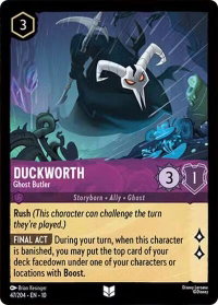 Duckworth - Ghost Butler - Whispers in the Well (10) #47/204 - Uncommon Disney Lorcana Trading Card