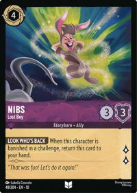 Nibs - Lost Boy - Whispers in the Well (10) #48/204 - Uncommon Disney Lorcana Trading Card