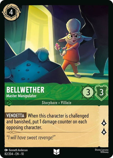 Bellwether - Master Manipulator trading card from Whispers in the Well Bellwether - Master Manipulator - Whispers in the Well Disney Lorcana trading card