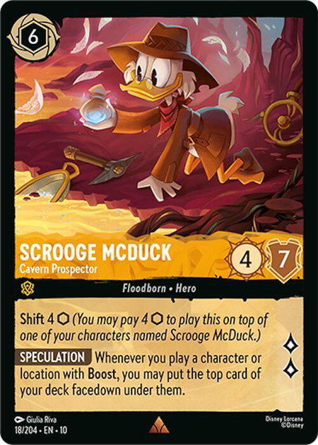 Scrooge McDuck - Cavern Prospector trading card from Whispers in the Well Scrooge McDuck - Cavern Prospector - Whispers in the Well Disney Lorcana trading card