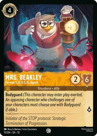 Mrs. Beakley - Former S.H.U.S.H. Agent - Whispers in the Well (10) #11/204 - Common Disney Lorcana Trading Card