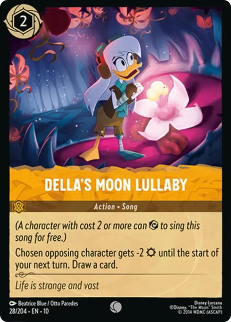 Della's Moon Lullaby trading card from Whispers in the Well Della's Moon Lullaby - Whispers in the Well Disney Lorcana trading card