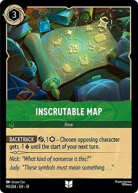 Inscrutable Map - Whispers in the Well (10) #99/204 - Uncommon Disney Lorcana Trading Card