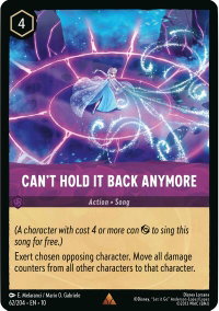 Can't Hold It Back Anymore - Whispers in the Well (10) #62/204 - Rare Disney Lorcana Trading Card
