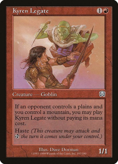 Kyren Legate - Mercadian Masques Magic: The Gathering trading card