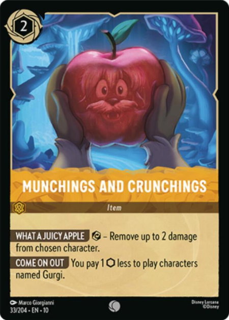 Munchings and Crunchings trading card from Whispers in the Well Munchings and Crunchings - Whispers in the Well Disney Lorcana trading card