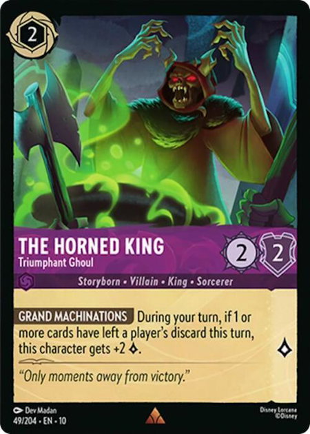 The Horned King - Triumphant Ghoul trading card from Whispers in the Well The Horned King - Triumphant Ghoul - Whispers in the Well Disney Lorcana trading card