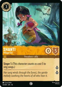 Shanti - Village Girl - Whispers in the Well (10) #13/204 - Common Disney Lorcana Trading Card