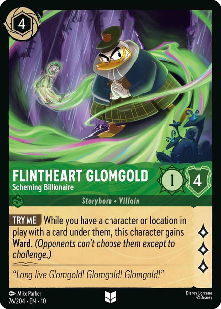 Flintheart Glomgold - Scheming Billionaire - Whispers in the Well Disney Lorcana trading card