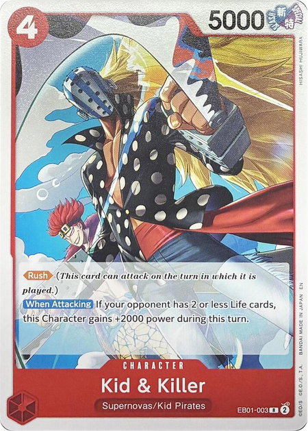 Kid & Killer - EB01-003 - Learn Together Deck Set One Piece trading card