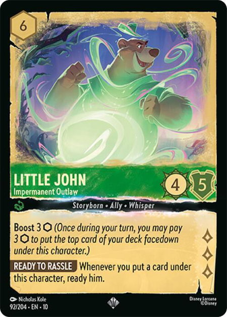 Little John - Impermanent Outlaw - Whispers in the Well Disney Lorcana trading card