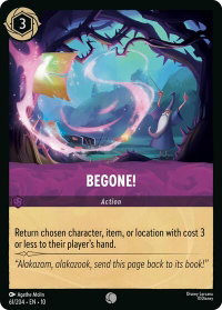 Begone! - Whispers in the Well (10) #61/204 - Common Disney Lorcana Trading Card