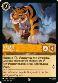 Rajah - Devoted Protector - Whispers in the Well (10) #6/204 - Common Disney Lorcana Trading Card