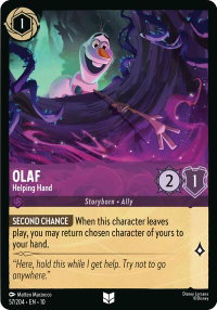 Olaf - Helping Hand - Whispers in the Well (10) #57/204 - Uncommon Disney Lorcana Trading Card