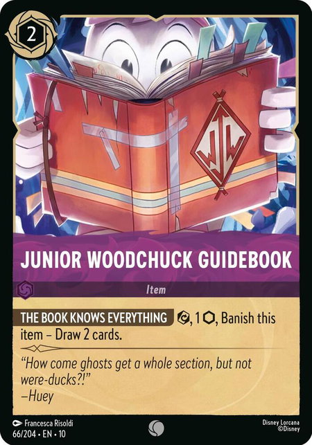 Junior Woodchuck Guidebook - Whispers in the Well Disney Lorcana trading card