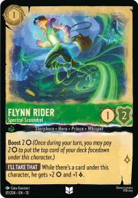 Flynn Rider - Spectral Scoundrel - Whispers in the Well (10) #81/204 - Uncommon Disney Lorcana Trading Card