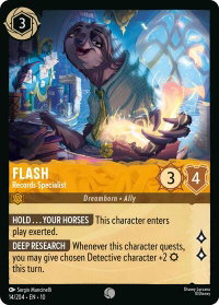 Flash - Records Specialist - Whispers in the Well (10) #14/204 - Common Disney Lorcana Trading Card
