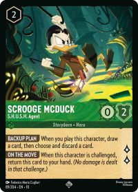 Scrooge McDuck - S.H.U.S.H. Agent - Whispers in the Well (10) #89/204 - Super Rare Disney Lorcana Trading Card