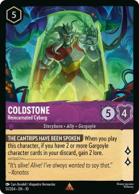 Coldstone - Reincarnated Cyborg - Whispers in the Well (10) #51/204 - Rare Disney Lorcana Trading Card
