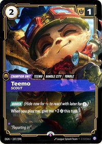 Teemo - Scout - Riftbound Promotional Cards (PR) #197/298 - Promo Riftbound Trading Card